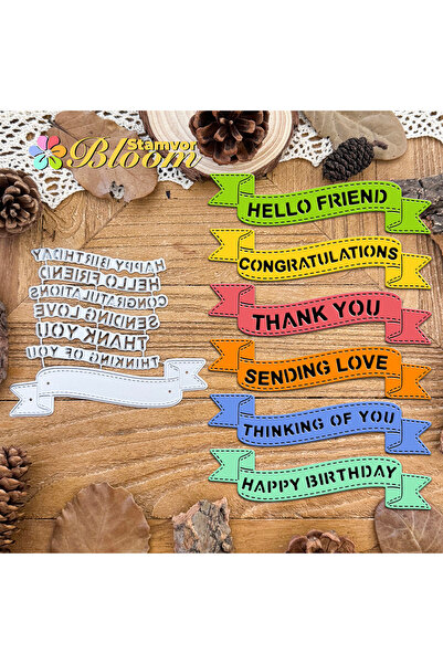 Choice Original Basic Useful Banners Words Titles Metal Cutting Dies Scrapboo...
