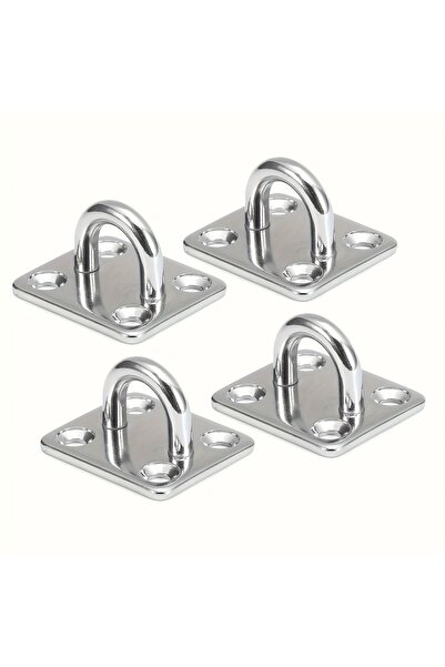 Choice 4pcs 4-Pack Heavy-Duty Eye Plate 304 Stainless Steel Ceiling Hooks for...