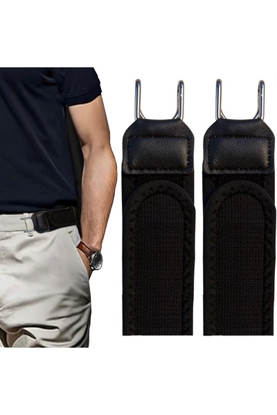 MODAM HİFA 2’li set Unisex Tokasız Kemer Erkek Kemeri , Kadın Kemeri Pantolon Kemeri