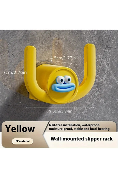 Choice YELLOW 1Pc Cartoon Slippers Hook Bathroom Slipper Rack Shower Storage ...