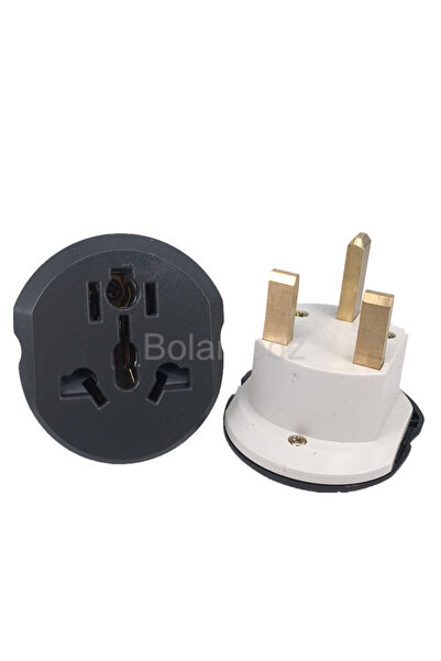 Choice UK Plug Adapter 13A 250V HK Travel Adapter Converter 2 Round Socket Hi...