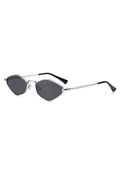 Choice1 silver black Protective Glasses Fashion Female Small Frame Polygon Su...