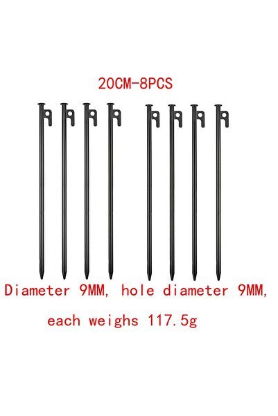 Choice 20CM-8PCS 4/8/12/16 Pack Tent Stakes Heavy Duty Metal Tent Pegs for Ca...