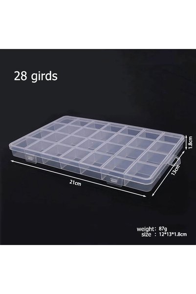 Choice 28 girds 6–32 Compartment Plastic Storage Organizer Box for Beads, Jew...