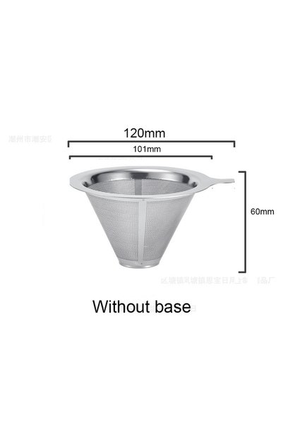 Choice1 Without base Reusable Coffee Filter Holder Double Layer Stainless Ste...