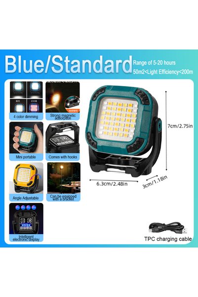 Choice Yellow Portable COB LED Spotlight Lantern Strong Light Flashlight Outd...