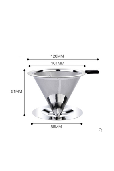 choice2 With base Reusable Coffee Filter Holder Double Layer Stainless Steel ...