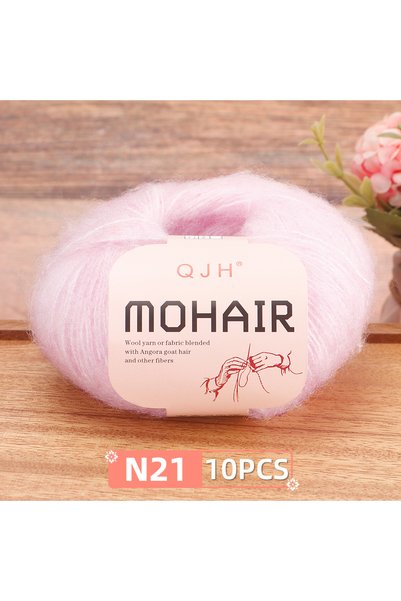 Choice N21 - 10 قطع من خيوط الموهير الناعمة الممتازة للكروشيه والحياكة اليدوي...