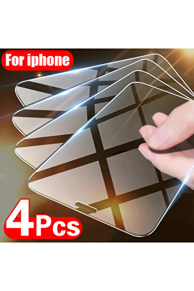 Choice16 زجاج مقوى 4 قطع لآيفون 15 برو ماكس، 4 قطع زجاج مقوى لآيفون 11 و12 و1...