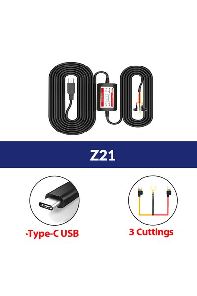 Choice Z21-TYPE-C USB Cars Accessories Car Dash Cam Wire 3.5m DVR Hardwire Ca...