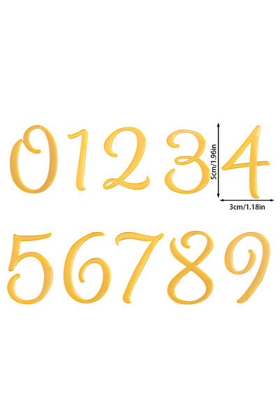 Choice1 style B 0-9 Number for Cake Topper Acrylic Gold Shiny Cake Topper Gli...