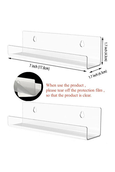 choice2 7inch-2pcs 2pcs Acrylic Record Display Stand Shelf Clear Wall Mounted...