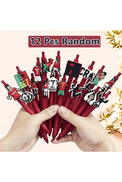 Choice 12 Pcs 6/12/18/36 Pcs Red Soccer Pens Sports Fans Ballpoint Pens Socce...