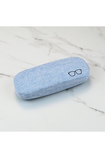 Choice5 Blue High Quality Glasses Case For Men Women Linen Cloth Eyeglass Cas...