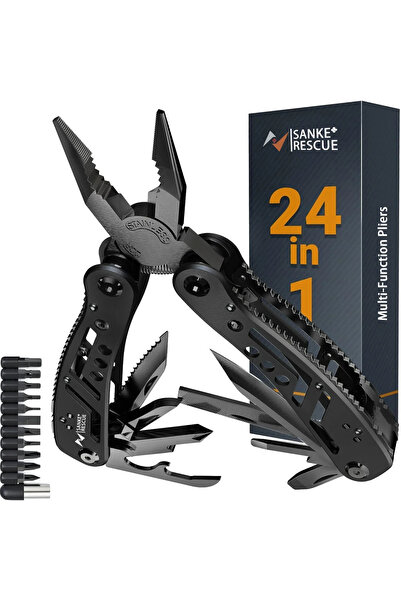 choice2 Black Multitool 24-in-1 Multitools Pliers with Professional Multi-too...