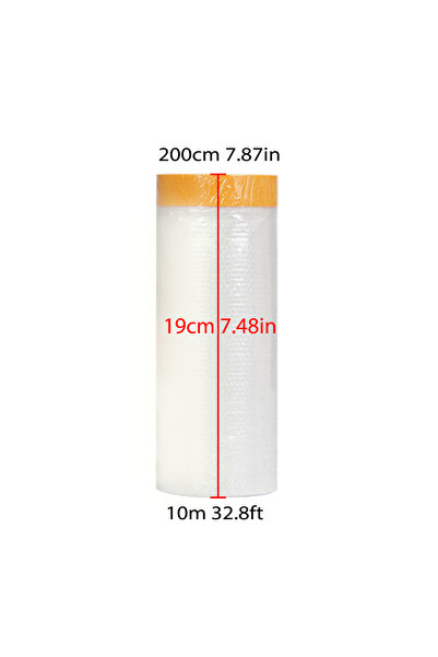 Choice6 200cmx10m Pre-Taped Masking Film Protection PE Covering Cloth Tape fo...