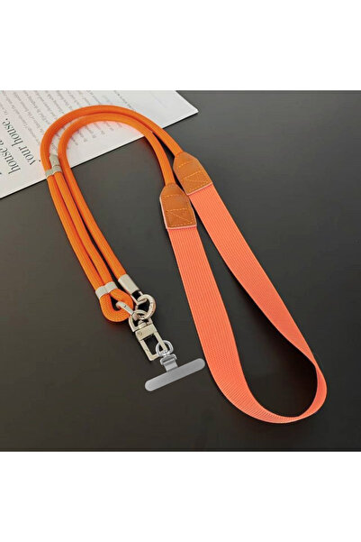 Choice4 Orange Universal Phone Lanyard with Clip Upgraded Anti-Drop 360° Rota...