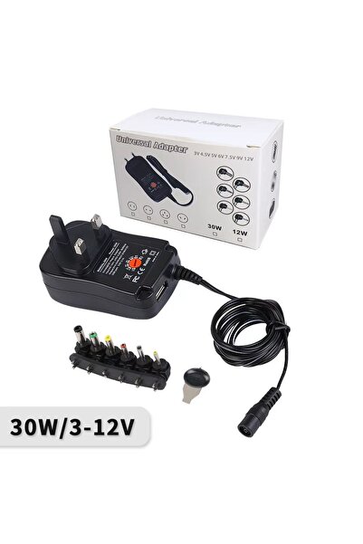 Choice UK UK EU 30W Universal Power Adapter 3V 4.5V 5V 6V 7.5V 9V 12V AC DC C...