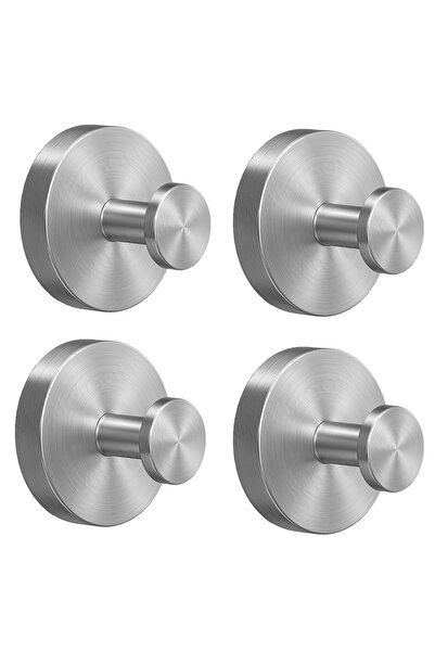 Choice Silver 4ps Suction cup hook, Stainless Steel No-Drill Racks for Organi...