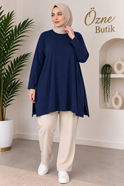 ÖZNE BUTİK Women's 100% Cotton Lycra Combed Cotton Tunic