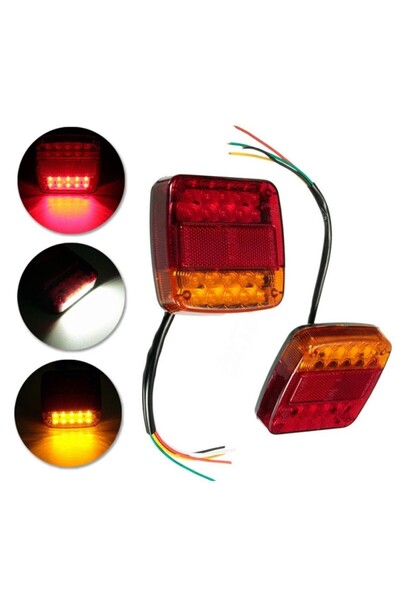 Choice قطعتان من مصابيح الفرامل الخلفية LED للسيارات والشاحنات، تعمل بجهد 12 ...