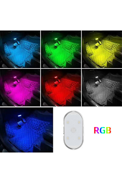 Choice4 مصباح داخلي للسيارة يعمل باللمس من rgb مصباح سقف السيارة بشريط فيلكرو...