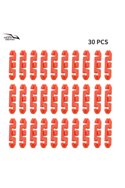 Choice 30 PCS 30 PCS Auto Stopper Beads For Braided Line Release Red Beads Su...