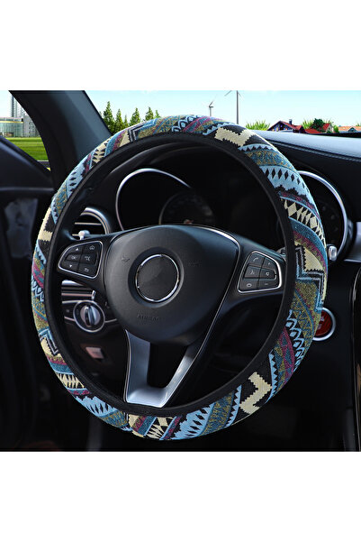 Choice Blue yellow 1 linen breathable fabric Bohemian style automotive suppli...