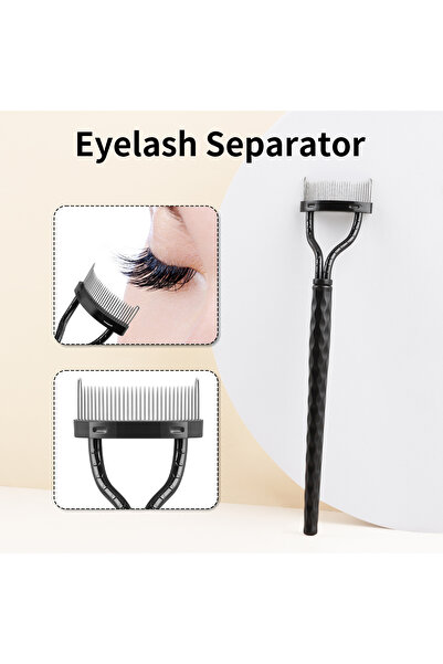 Choice black 1-pack eyelash comb, eyelash separator - curved design, curling ...