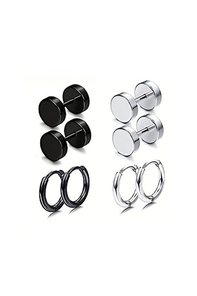 Choice 4 pair B 4-14 Pairs Earrings For Men, Black Earrings Mens Earrings, St...