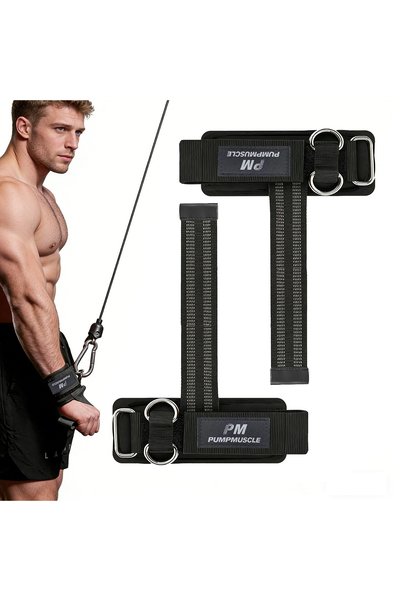 Choice black D-Ring Double Cuff Lifting Straps Thick Heavy Duty Wrist Support...