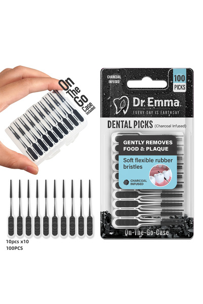 Choice Black Dr.EMMA Soft Silicone Interdental Brushes Orthodontic Gap Brushe...