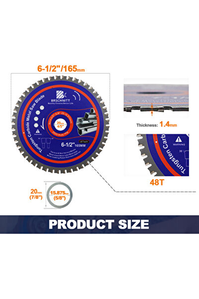 Choice 1 قطعة 165 مم BRSCHNITT 1 قطعة Dia165/184mm شفرة المنشار المصنوعة من س...