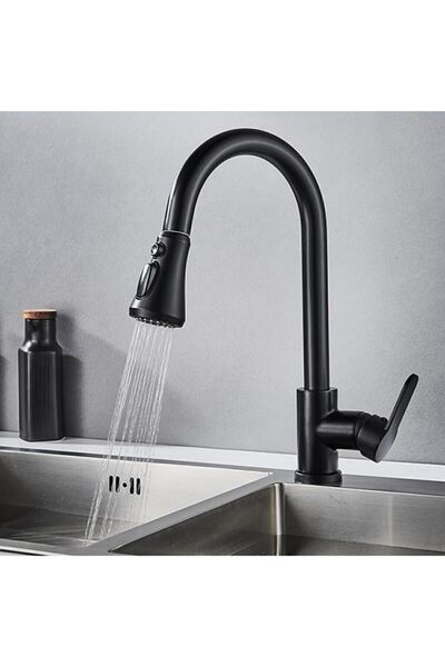 FLEKO Black Spiral Kitchen Sink Faucet