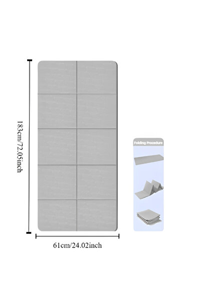 Choice Grey (4mm) Foldable Yoga Mat Eco Friendly Tpe Folding Travel Fitness E...