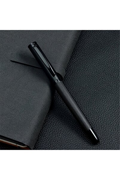 Choice black 1pc 1 / 2 pcs Sleek Black Metal Gel Pen - Medium Point, Snap Cap...