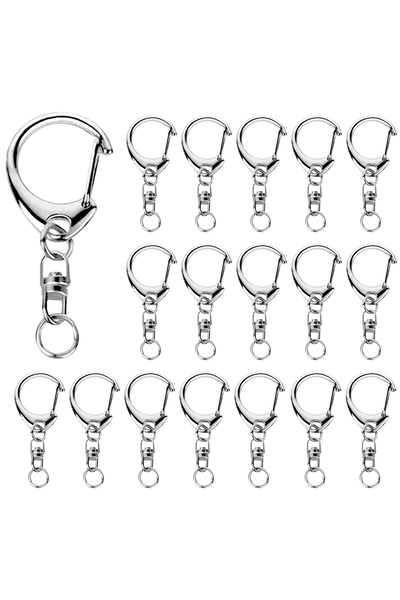 Choice1 25 Sets Silvery 10/25/35/50 Sets Lobster Claw Clasps for Keychain Cli...