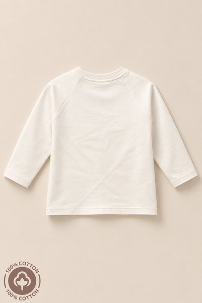 Miniel Girl's More Flowers Printed 100% Cotton Oversize Long Sleeve T-Shirt Baby-Child