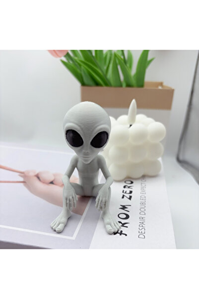 Choice WHITE 3D Printed Fantasy Alien Statues, Interesting Space Decorations,...