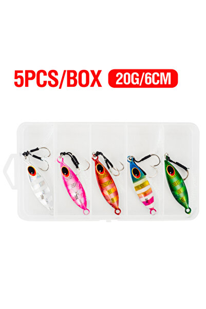Choice 20g 5Pcs/Boxed 10-60G Metal Slow Jig Artificial Sinking Casting Lure F...