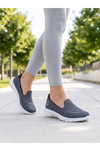 Nesil Shoes Dvm 801 Gray Faylon Sole Women's Walking Shoes