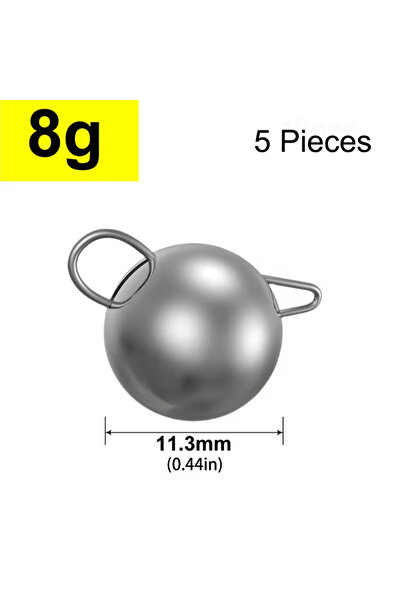 Choice 8g Mrlurion 5pcs 2g 4g 6g 8g 10g 12g 14g 16g Deep Water Round Ball Wei...