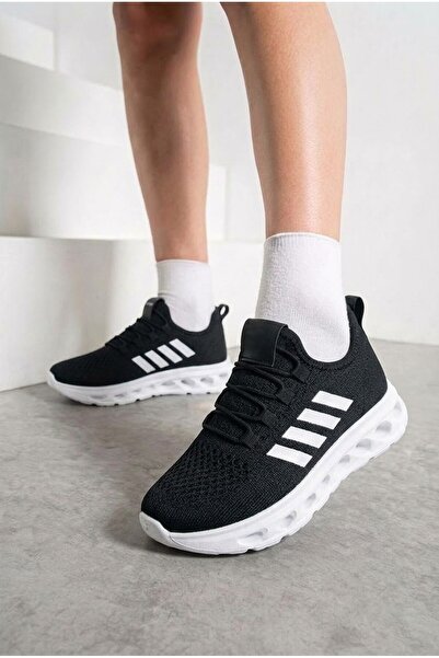 İmerShoes Unisex Spor Ayakkabı Şeritli Bağcıksız Hava Alan Ultra Rahat Hafif Taban Sneaker 125