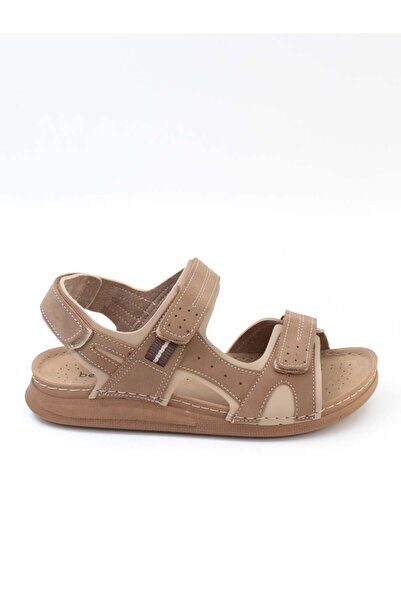 BENTO 86012 Camel 3 Velcro Anatomical Men's Sandals