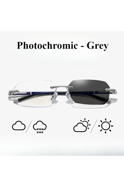 Choice12 Photochromic -3.5 Myopia Glasses Frameless HD Optional Photochromic ...