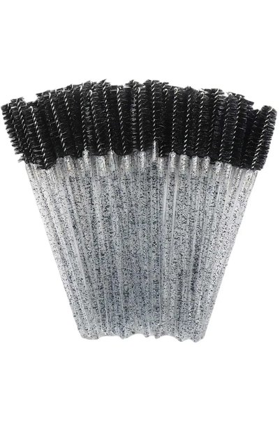 Choice1 C502-black 50pcs Disposable Crystal Eyelashes Brush Comb 50Pcs Eye La...