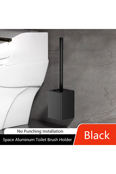 Choice Black Bathroom Toilet Brush Holder Wall Mounted Household Cleaning Too...