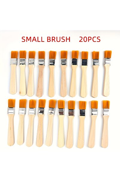 Choice 20pcs 20pcs Small Nylon Bristle Oil Painting Brushes,BBQ Brush Large M...