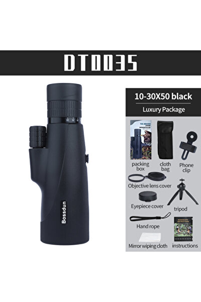 Choice Black B 10-30x50 Zoom HD Telescope Monocular Camping Powerful Largo Al...