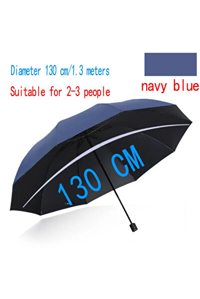 Choice Blue 130CM Oversized Folding Umbrella Windproof and Waterproof Large S...